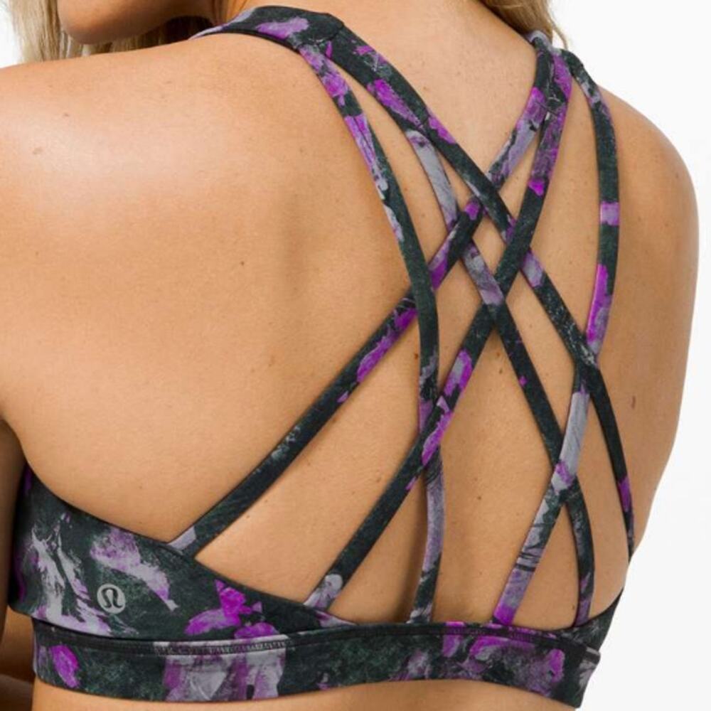 Lululemon Free To Be Serene Bra Light Support C/D Cup Floral Shift Multi 8